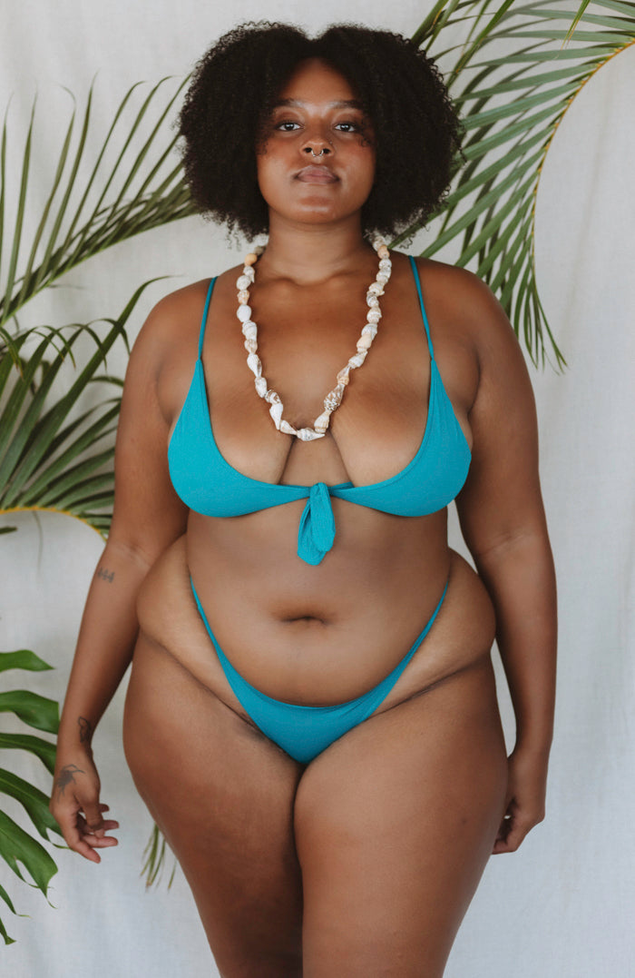 TAHITI MANA Foliage Thin Scrunch Brief Bikini Bottom – San Lorenzo Bikinis