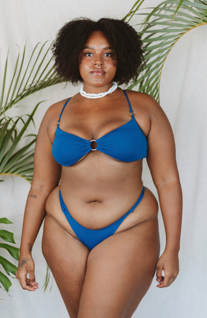 Flor Oceania Blue Lily Bra Elastic Bikini Top