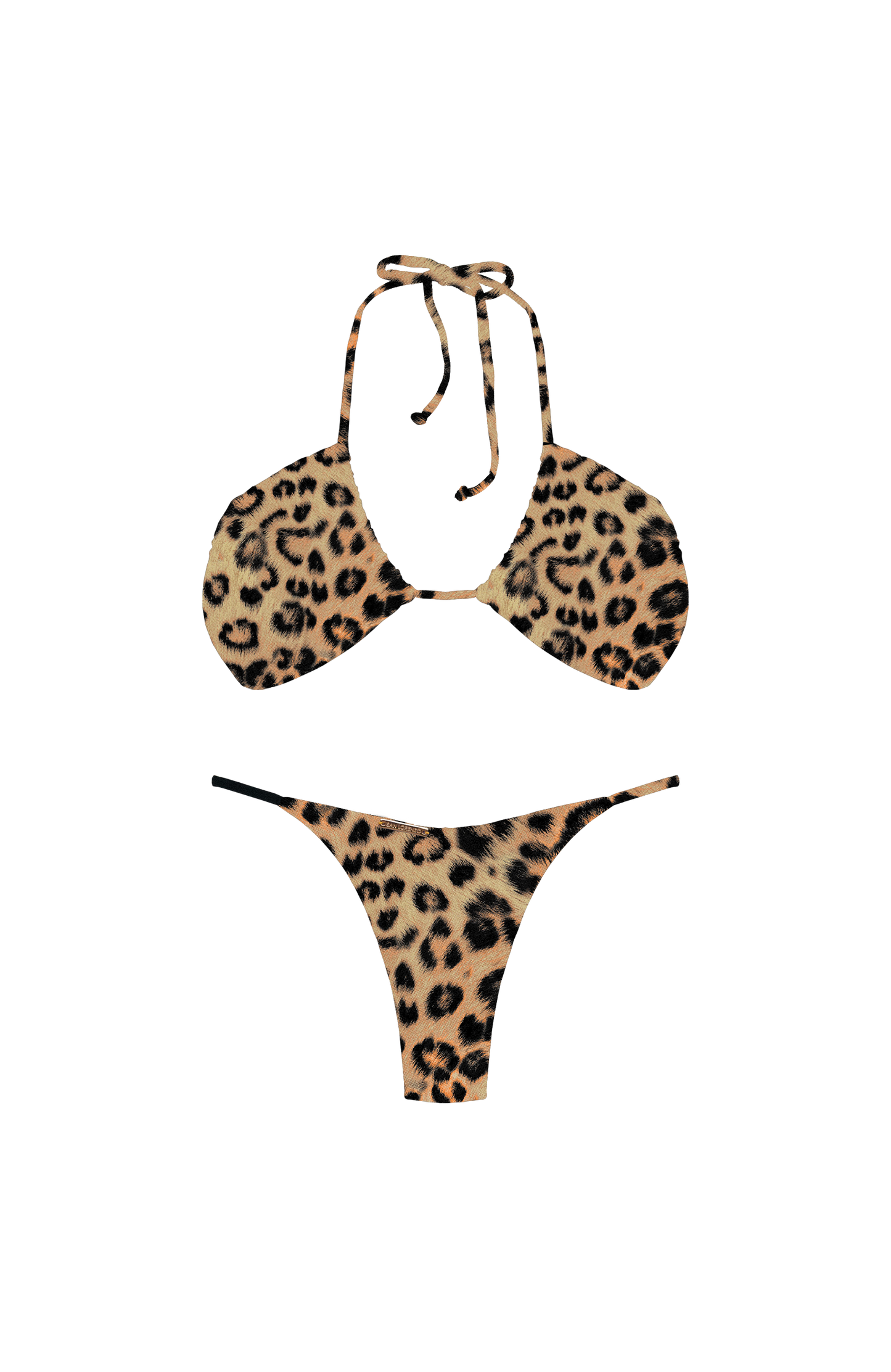 ANIMAL Jungle Cat Design V-Cut Thin Brief Bikini Bottom