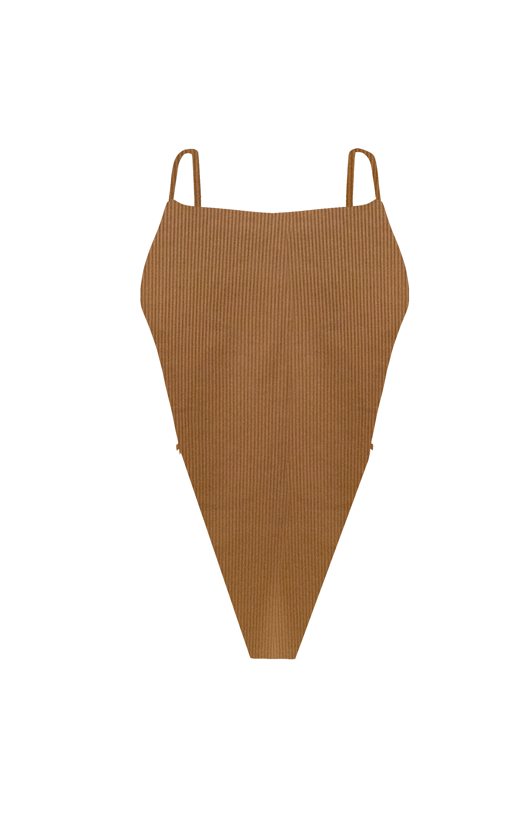 ANIMAL Camel Ribbed High Cut Loop One Piece Bikini