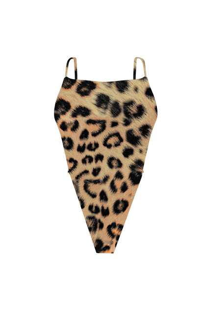 ANIMAL Jungle Cat Design High Cut Loop One Piece Bikini