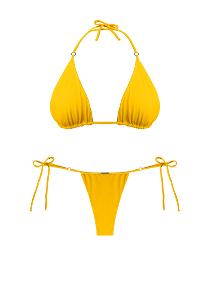 Moorea Golden Island Hoop Ring Bikini Top