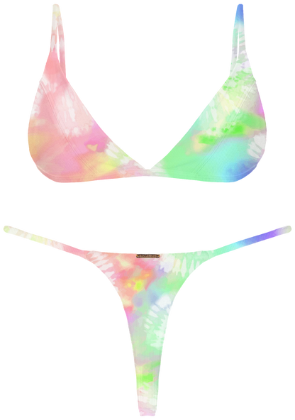 Paradiso Rainbow Thong Thin Brief Bikini Bottom