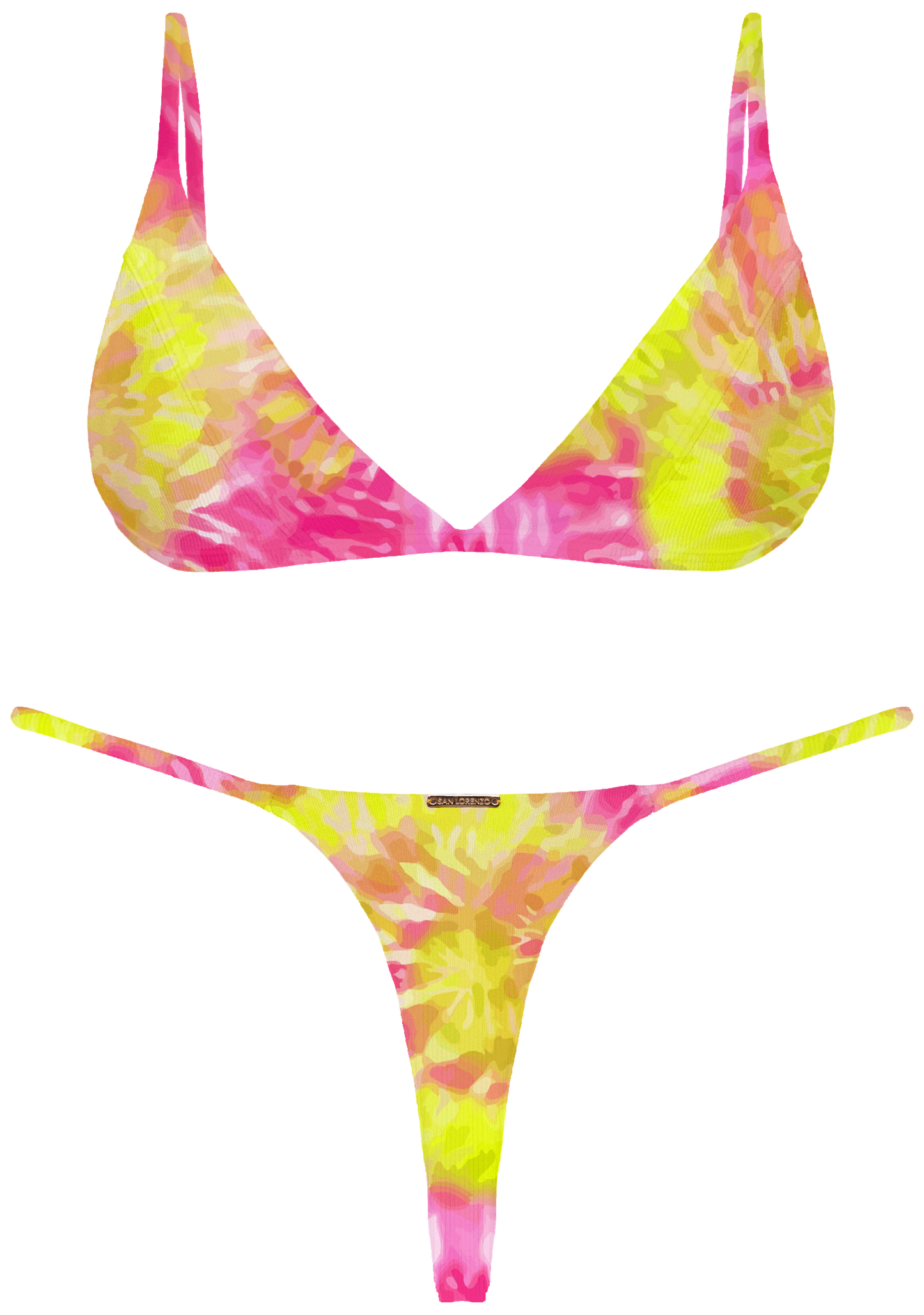 Paradiso Sunrise Swirl Thong Thin Brief Bikini Bottom