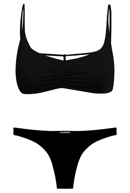 Nikita Black Caged Bra Bikini Top