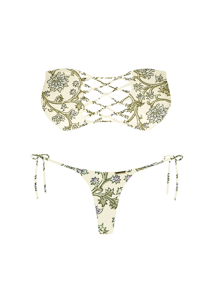 L'Amour Chantilly Lace Strapless Interlace Bikini Top