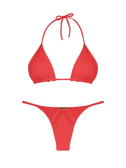 Essential Solids Sunset Blaze Classic Triangle Bikini Top