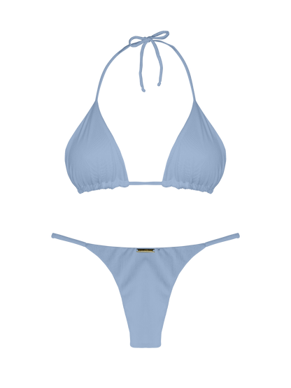 Essential Solids Dreamy Sky Thin Brief Bikini Bottom