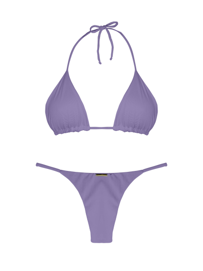 Essential Solids Gray Violet Classic Triangle Bikini Top