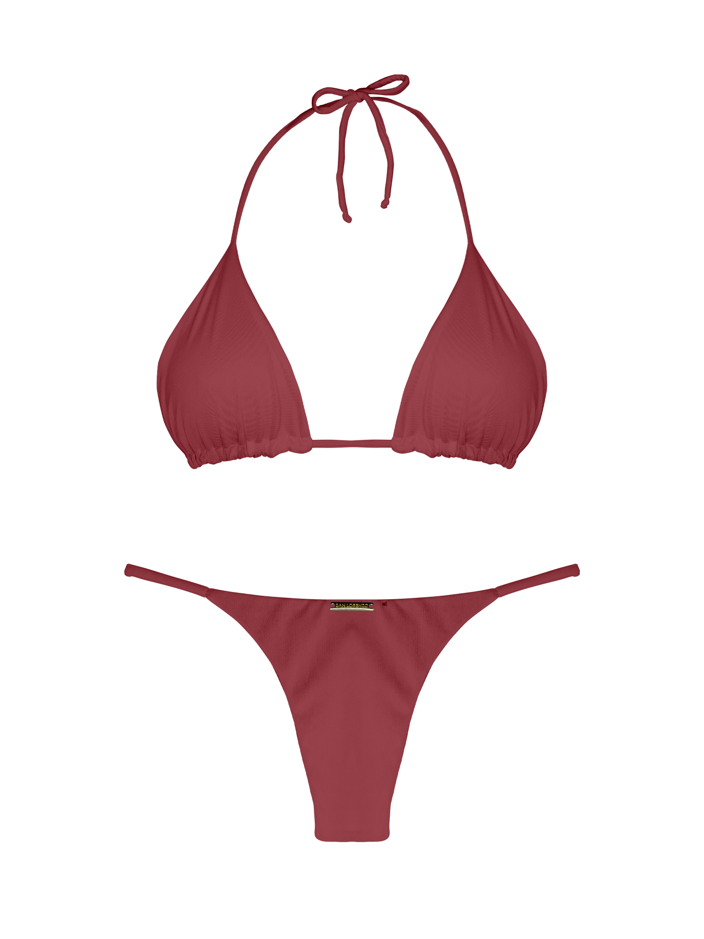 Essential Solids Taupe Truffle Classic Triangle Bikini Top