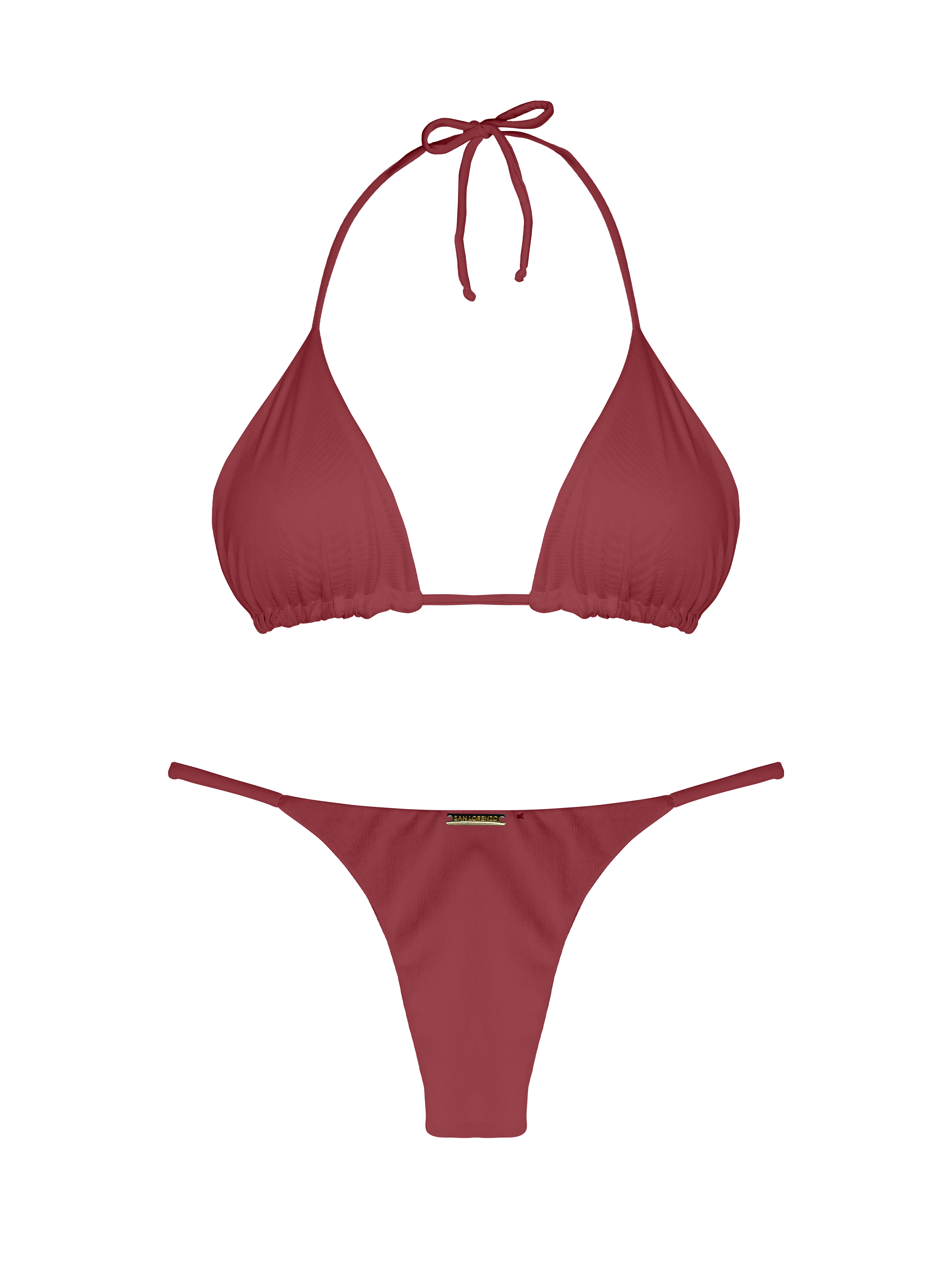 Essential Solids Taupe Truffle Classic Triangle Bikini Top