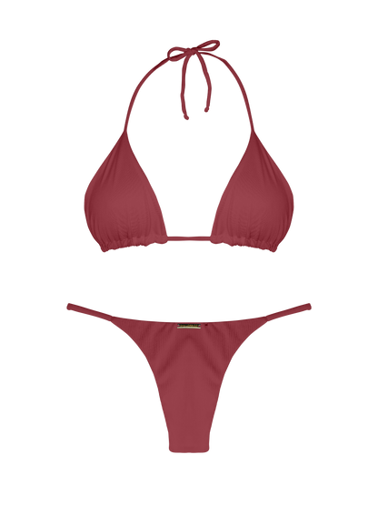 Essential Solids Taupe Truffle Classic Triangle Bikini Top