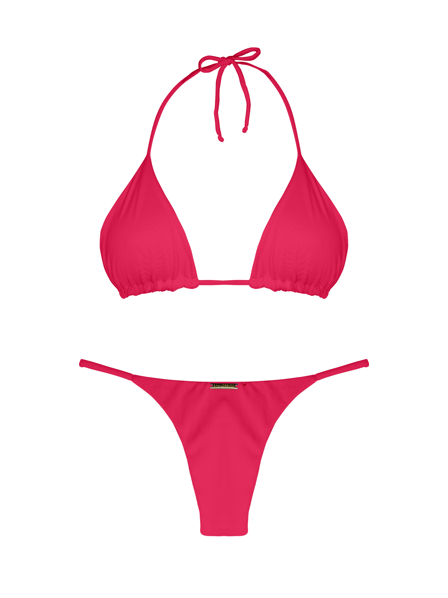 Essential Solids Pink Fusion Thin Brief Bikini Bottom