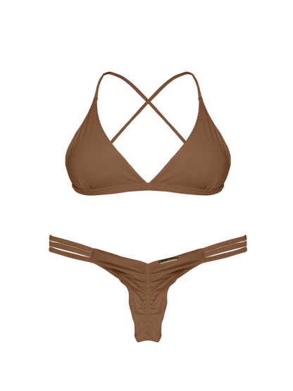 Essential Solids Mudslide Magic Cross Back Bikini Top