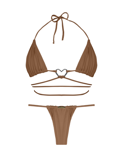 Essential Solids Mudslide Magic Multi String Ring Bikini Top