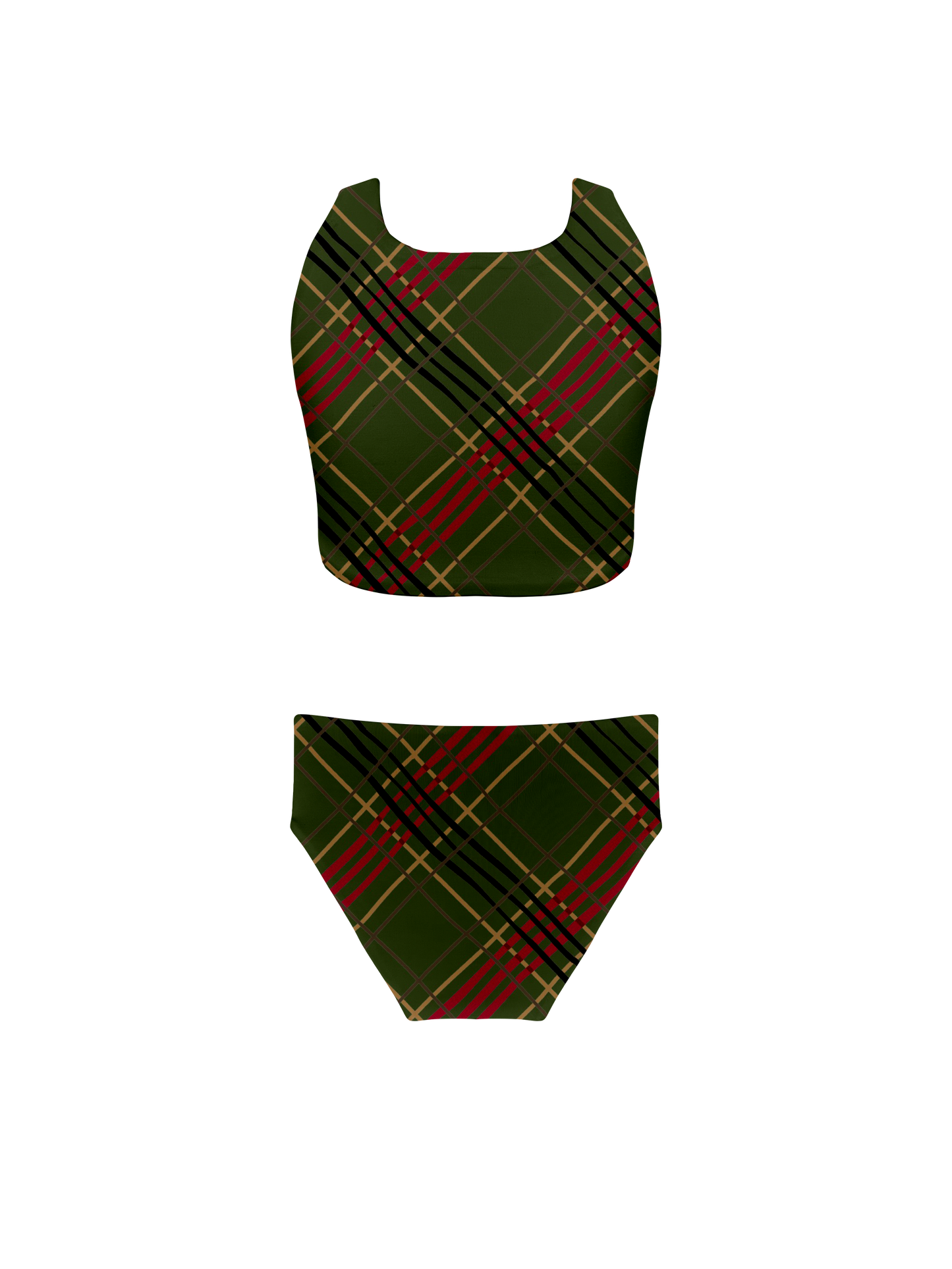 Keiki L'Amour Scottish Plaid High Neck Top