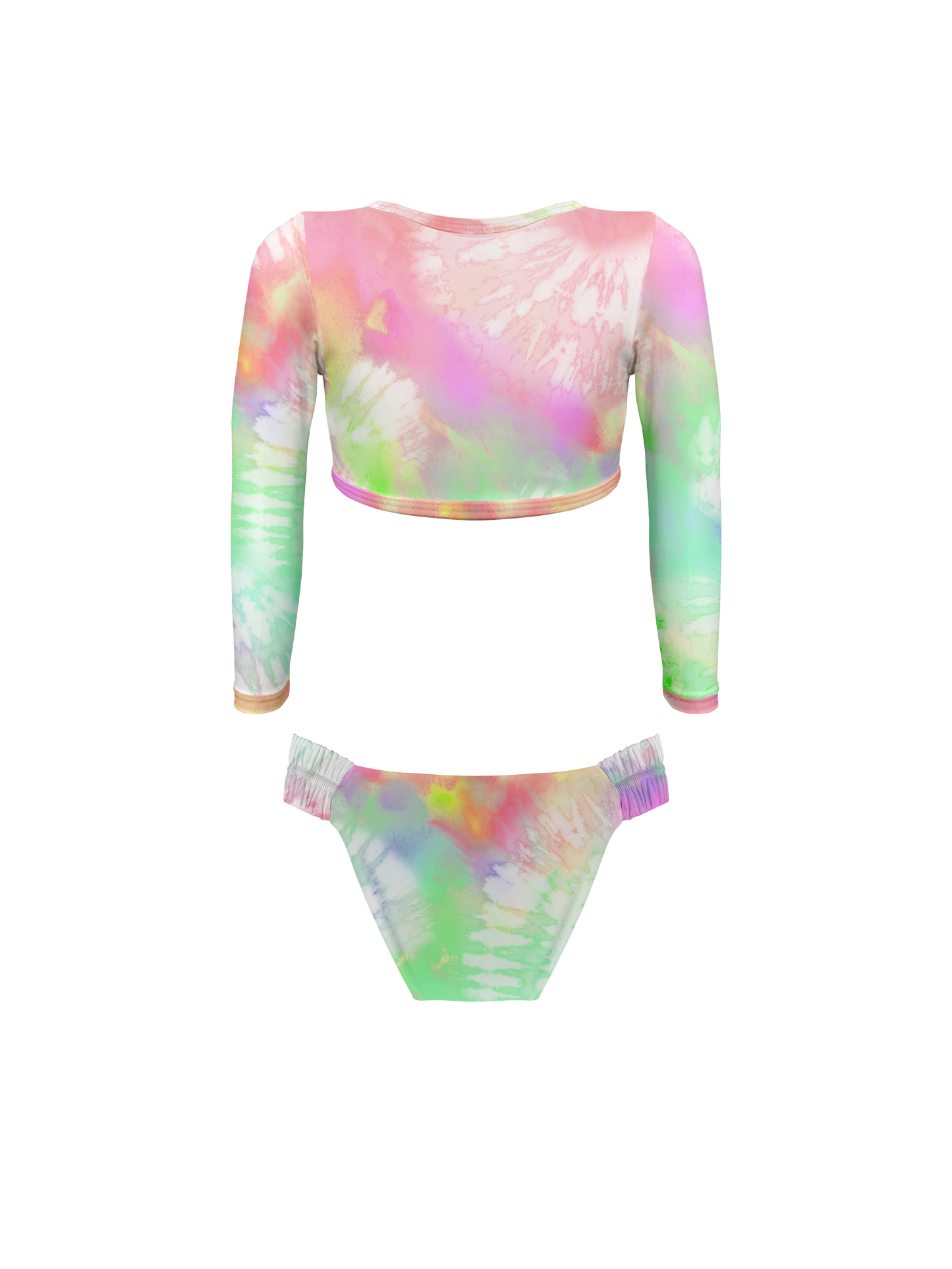 Keiki Paradiso Rainbow Long Sleeve Cropped Top