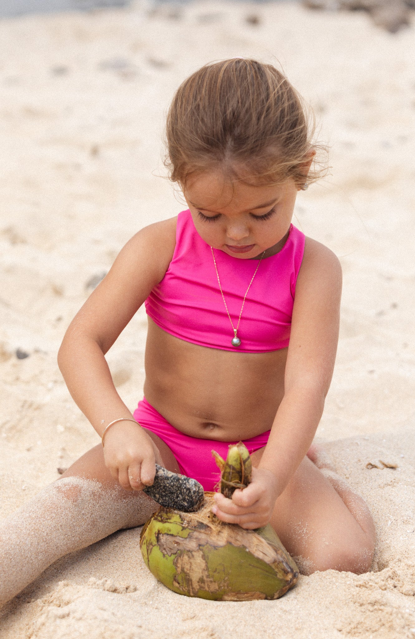 Keiki Paradiso Lush Pink High Neck Top