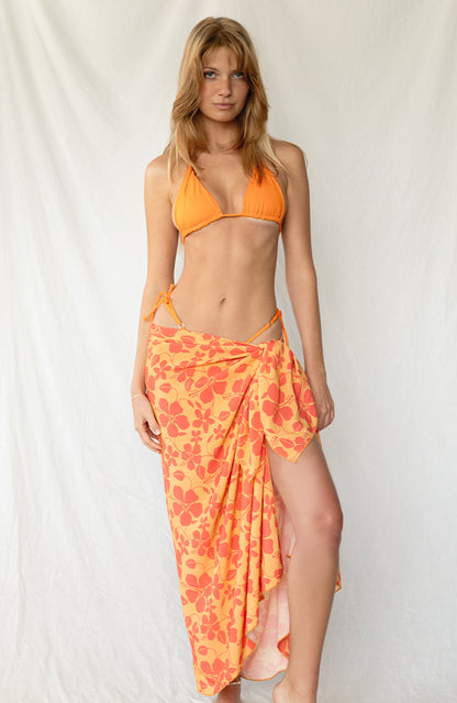 Hibiscus Orange Sarong