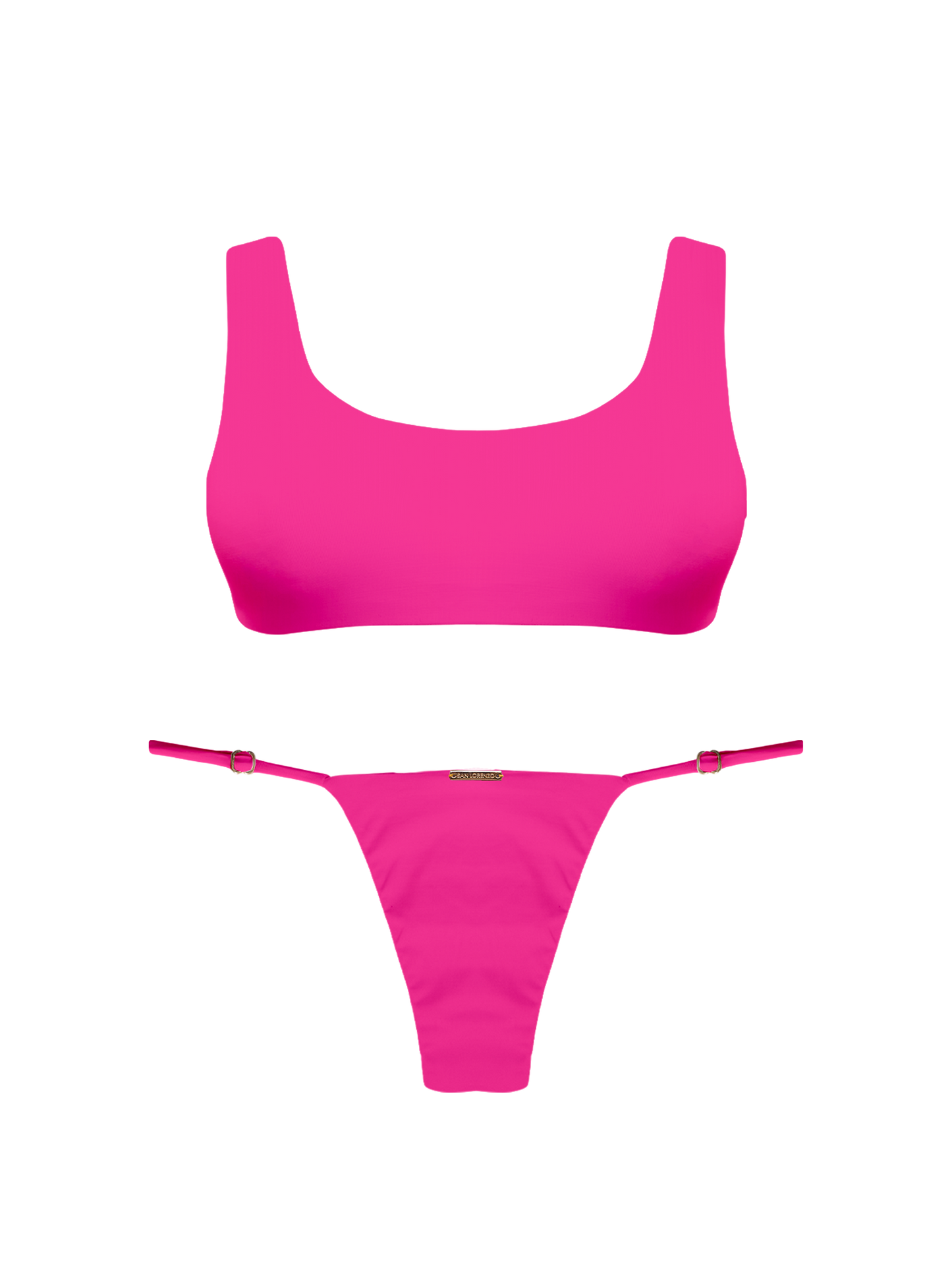 Paradiso Hoop Ring Thong Brief  Lush Pink Bikini Bottom