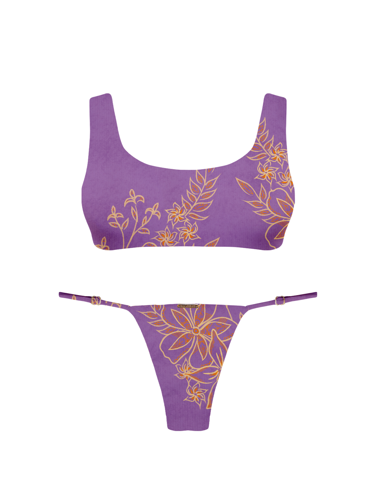 Paradiso Hoop Ring Thong Brief Lilac Glow Bikini Bottom