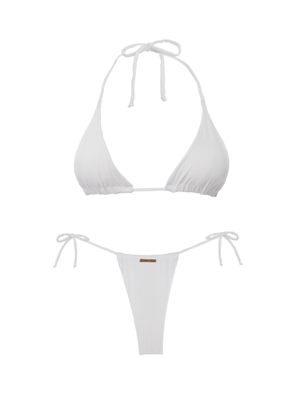 Paradiso Classic Triangle Seashell White Bikini Top