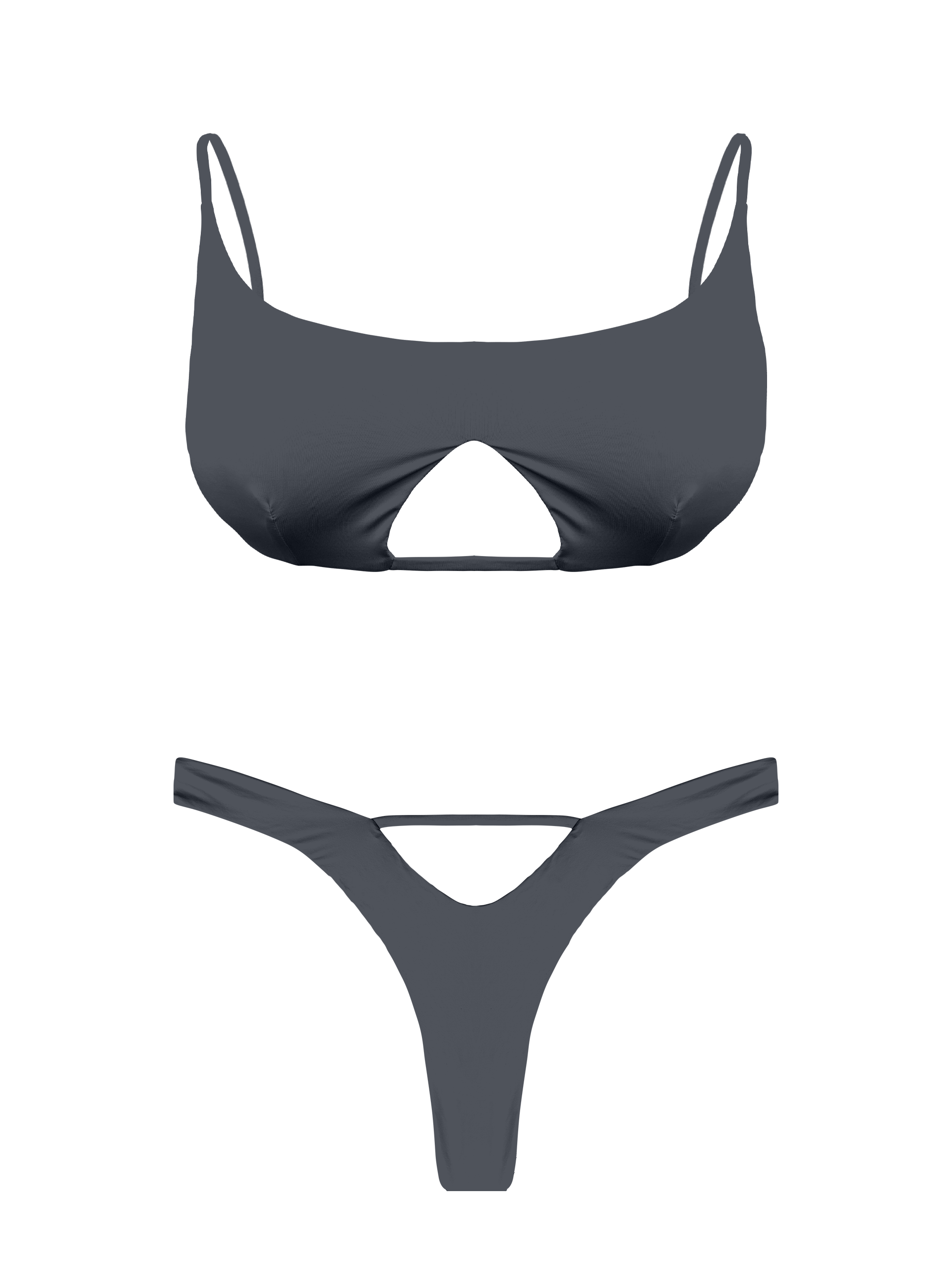 L'Amour Granite Cut Out Bikini Top