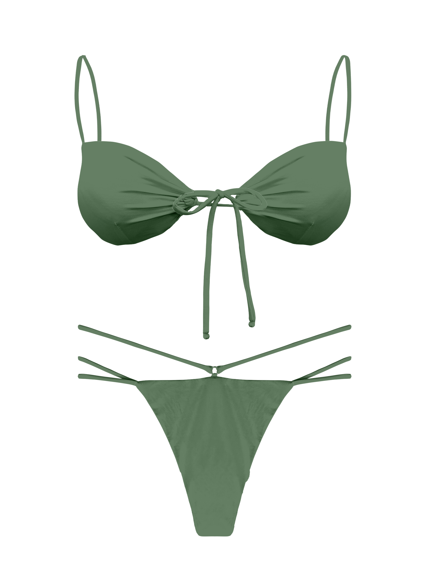 L'Amour Moss Double String Thong Bikini Bottom – San Lorenzo Bikinis