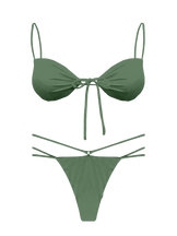 L'Amour Moss Tie Keyhole Bikini Top – San Lorenzo Bikinis