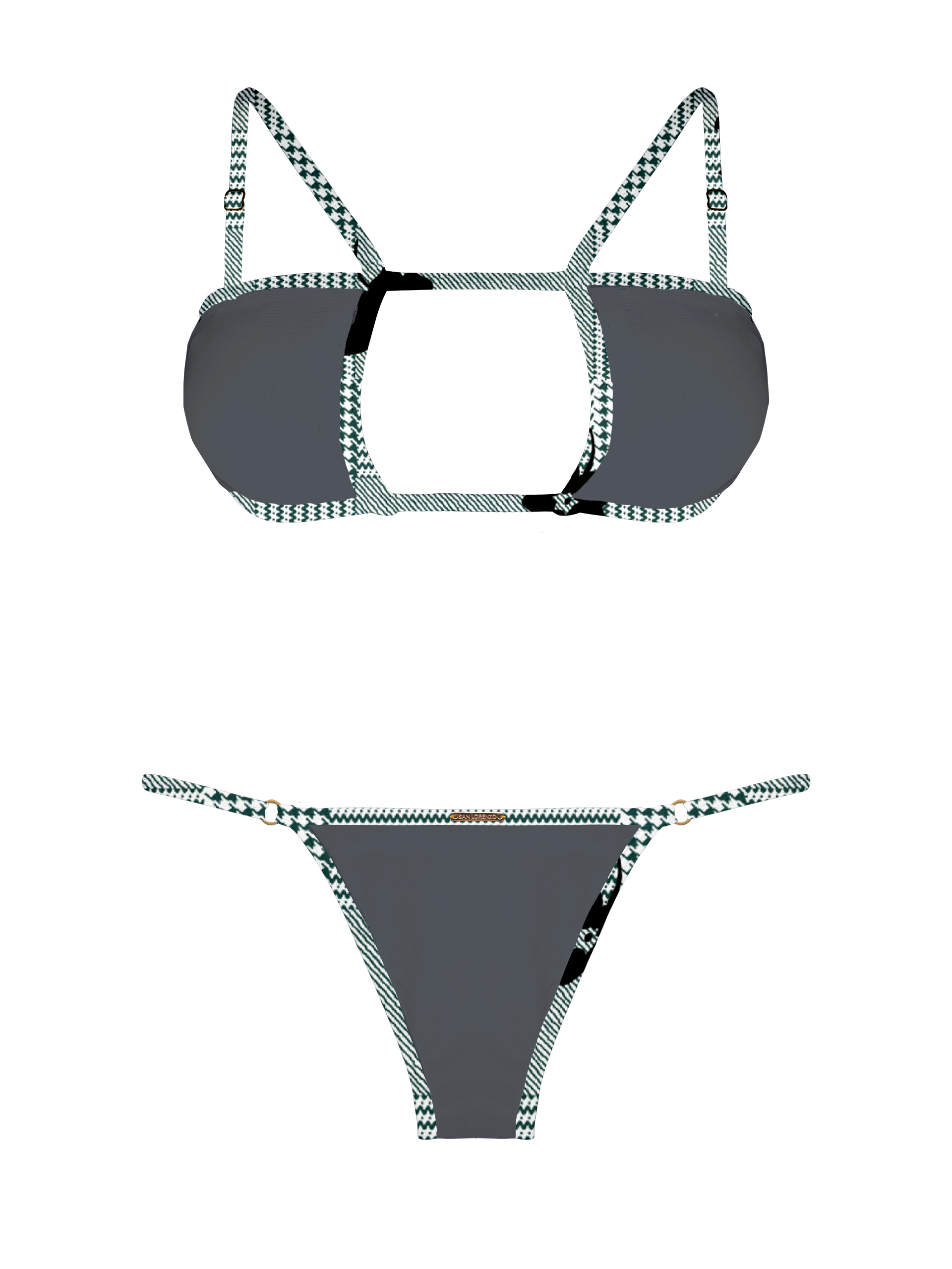 L'Amour Granite Trim Keyhole Bikini Top