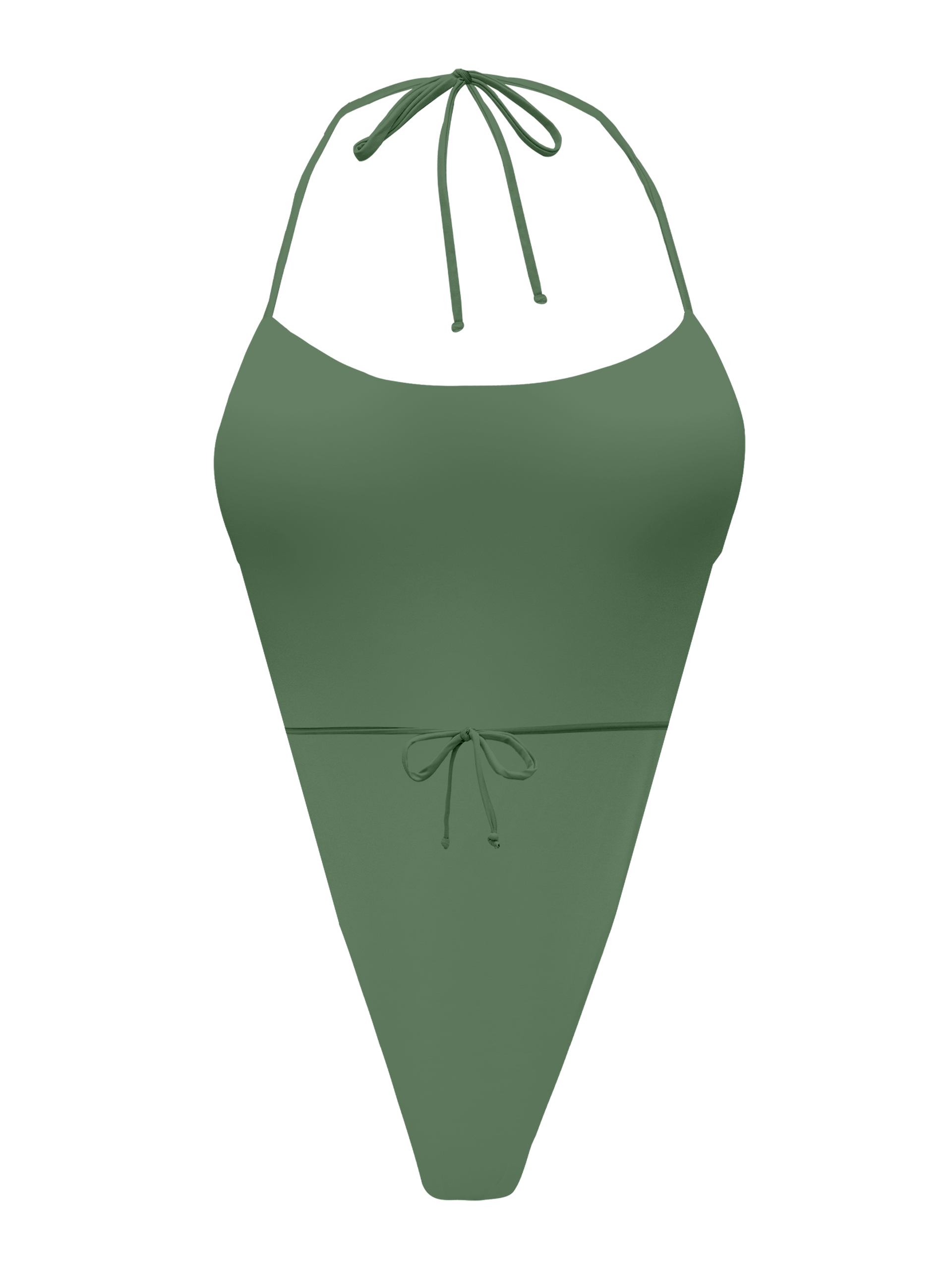 L'Amour Moss Triangle Thong One Piece Bikini