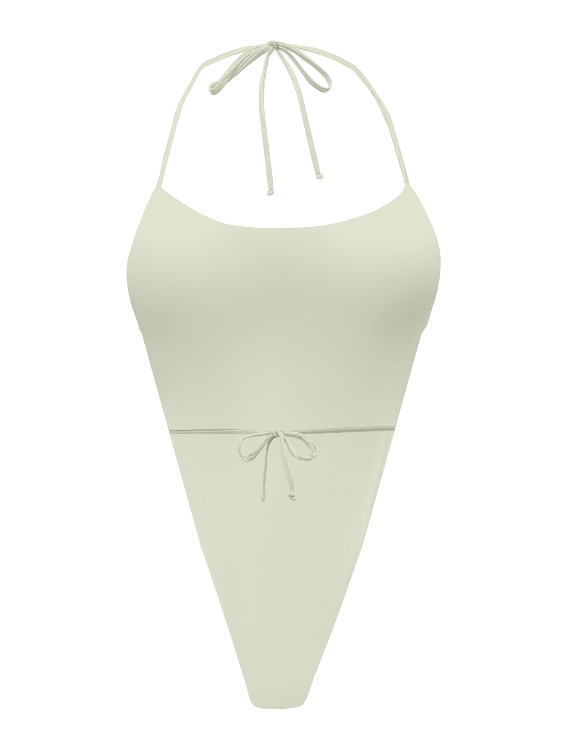 L'Amour Porcelain Triangle Thong One Piece Bikini