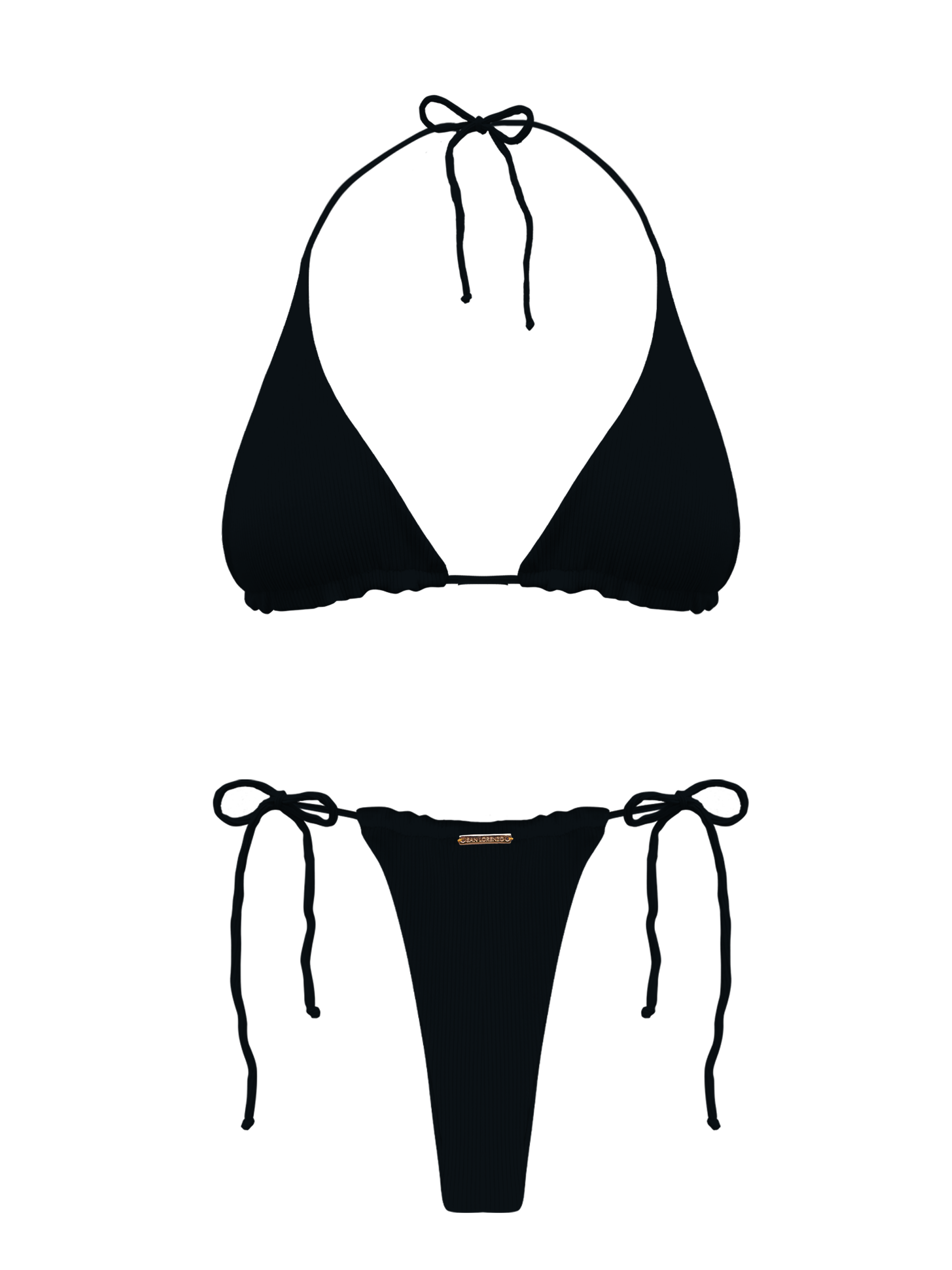 Bonita Obsidian Sliding Thong Bikini Bottom