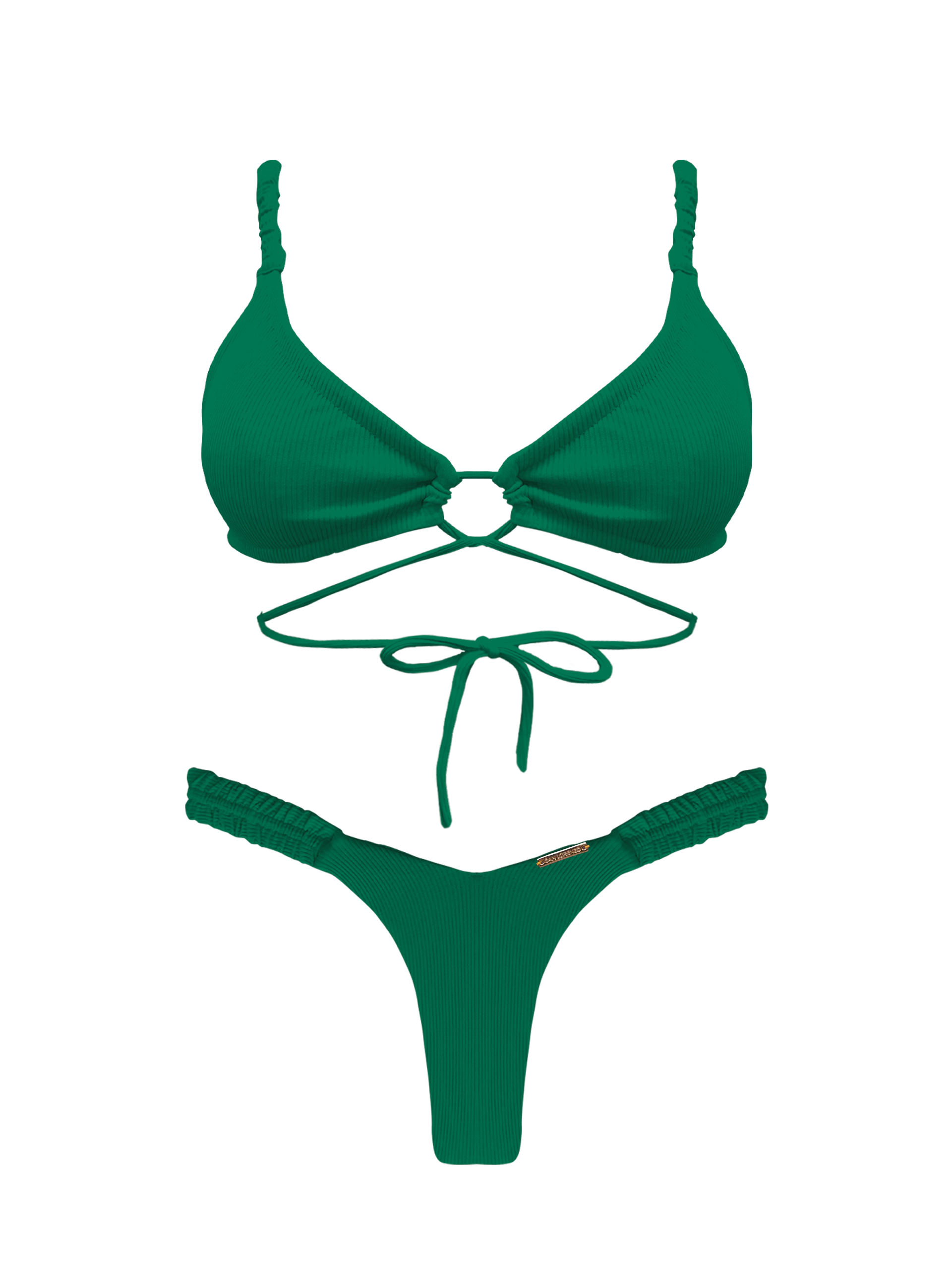 Bonita Oasis Multi Ruched Bikini Top