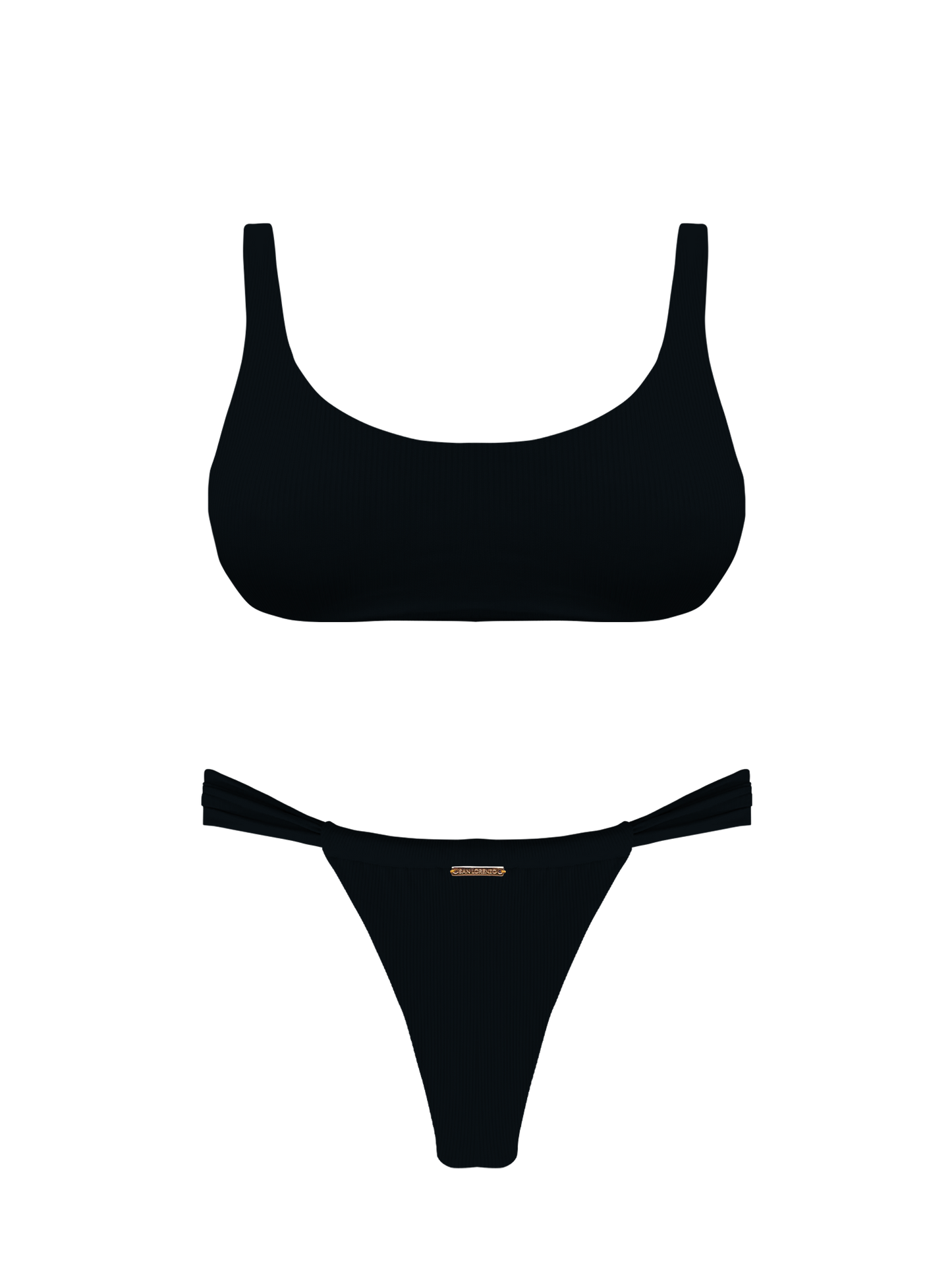 Bonita Obsidian Scoop Neck Bikini Top