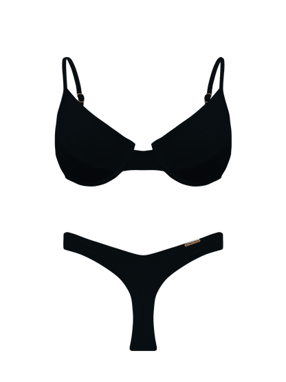 Bonita Obsidian Underwire Bikini Top