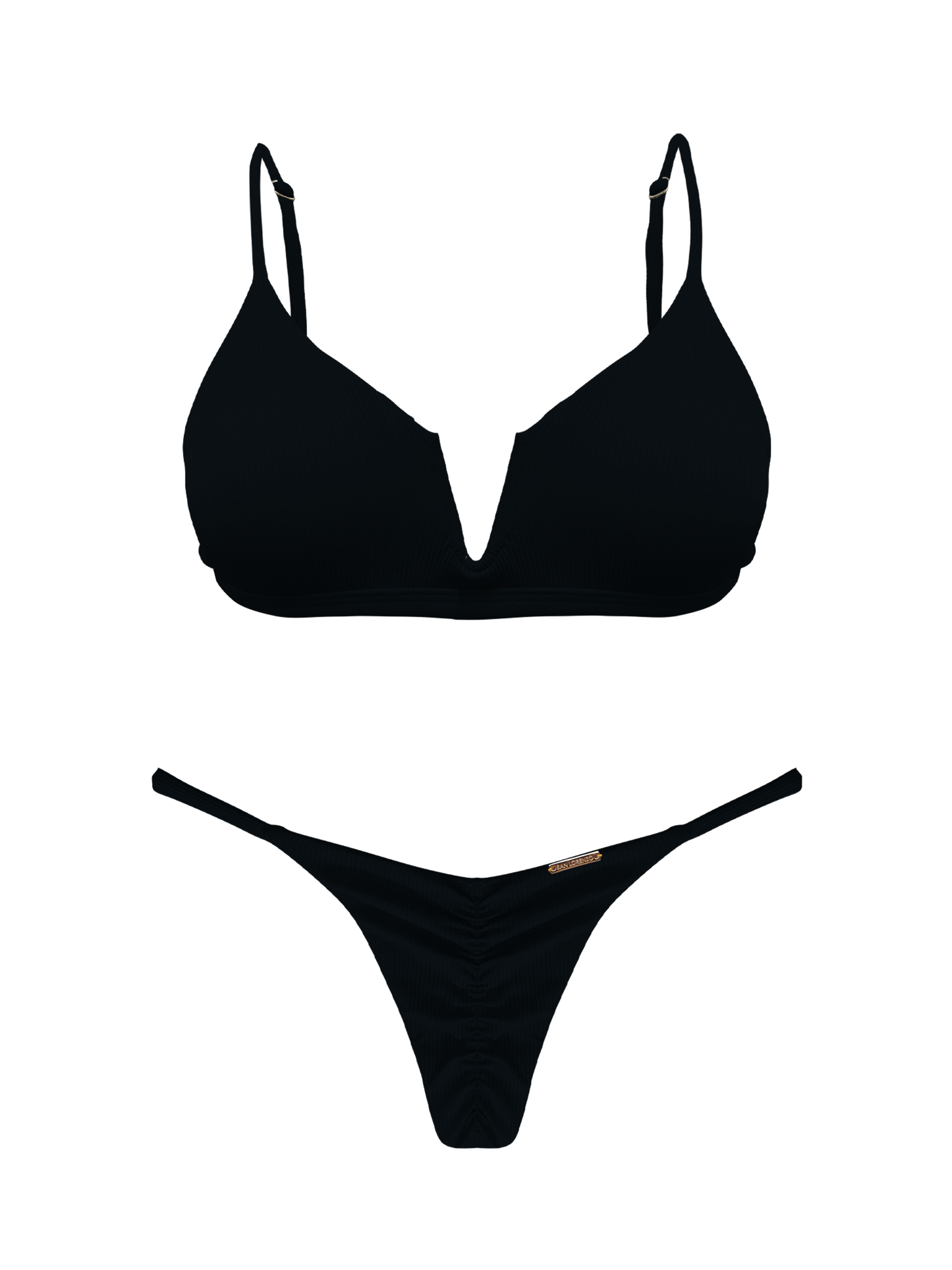 Bonita Obsidian Thin Scrunch Bikini Bottom