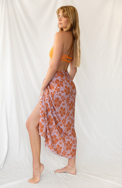 Hibiscus Pink Orange Sarong