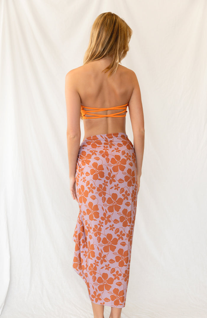 Hibiscus Pink Orange Sarong