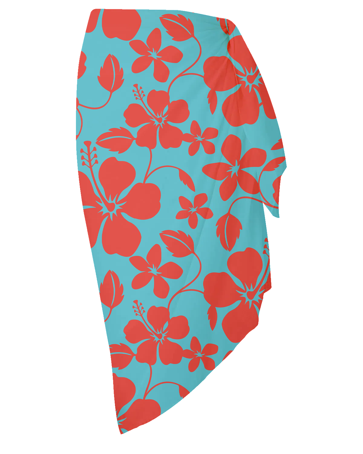 Hibiscus Blue Sarong