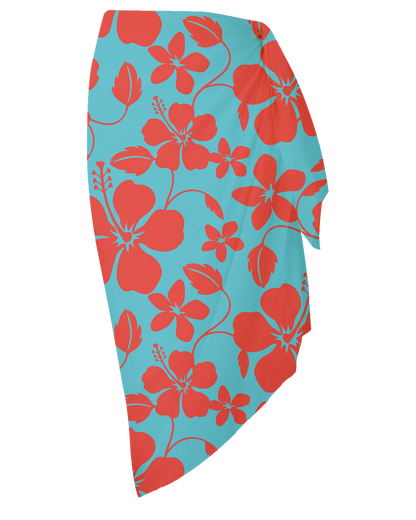 Hibiscus Blue Sarong