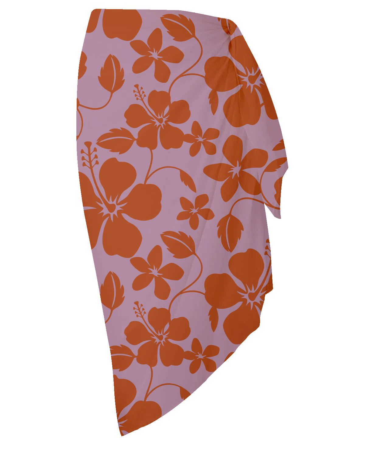 Hibiscus Pink Orange Sarong