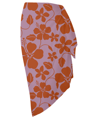 Hibiscus Pink Orange Sarong