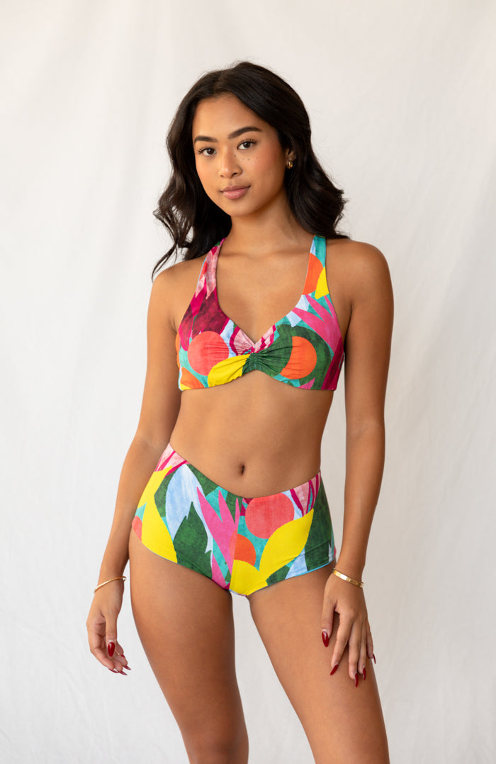 80’s Muse Kaleidoscope High Waist Full Coverage Bikini Bottom