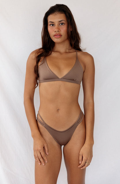 Essential Solids Mudslide Magic Cross Back Bikini Top