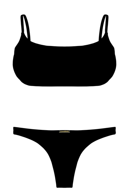 Nikita Black Sport Cross Back Bikini Top