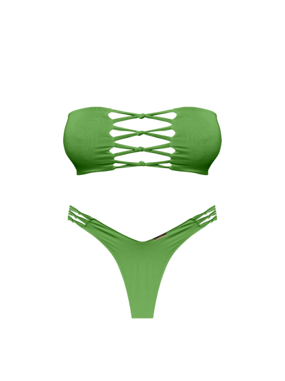 Moorea Rainforest Blend Braided Bandeau Bikini Top