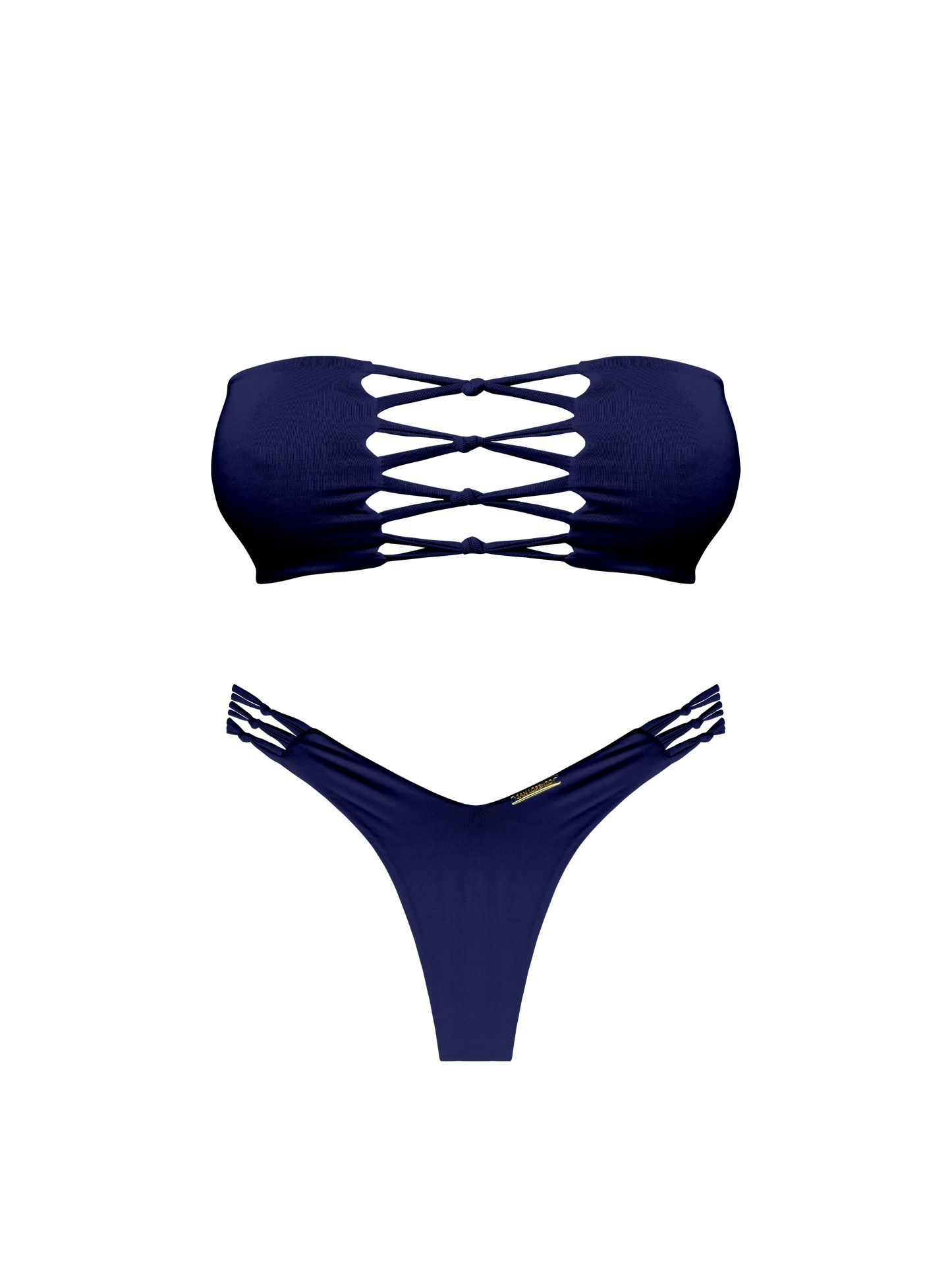 Moorea Voyager Indigo Braided Bandeau Bikini Top