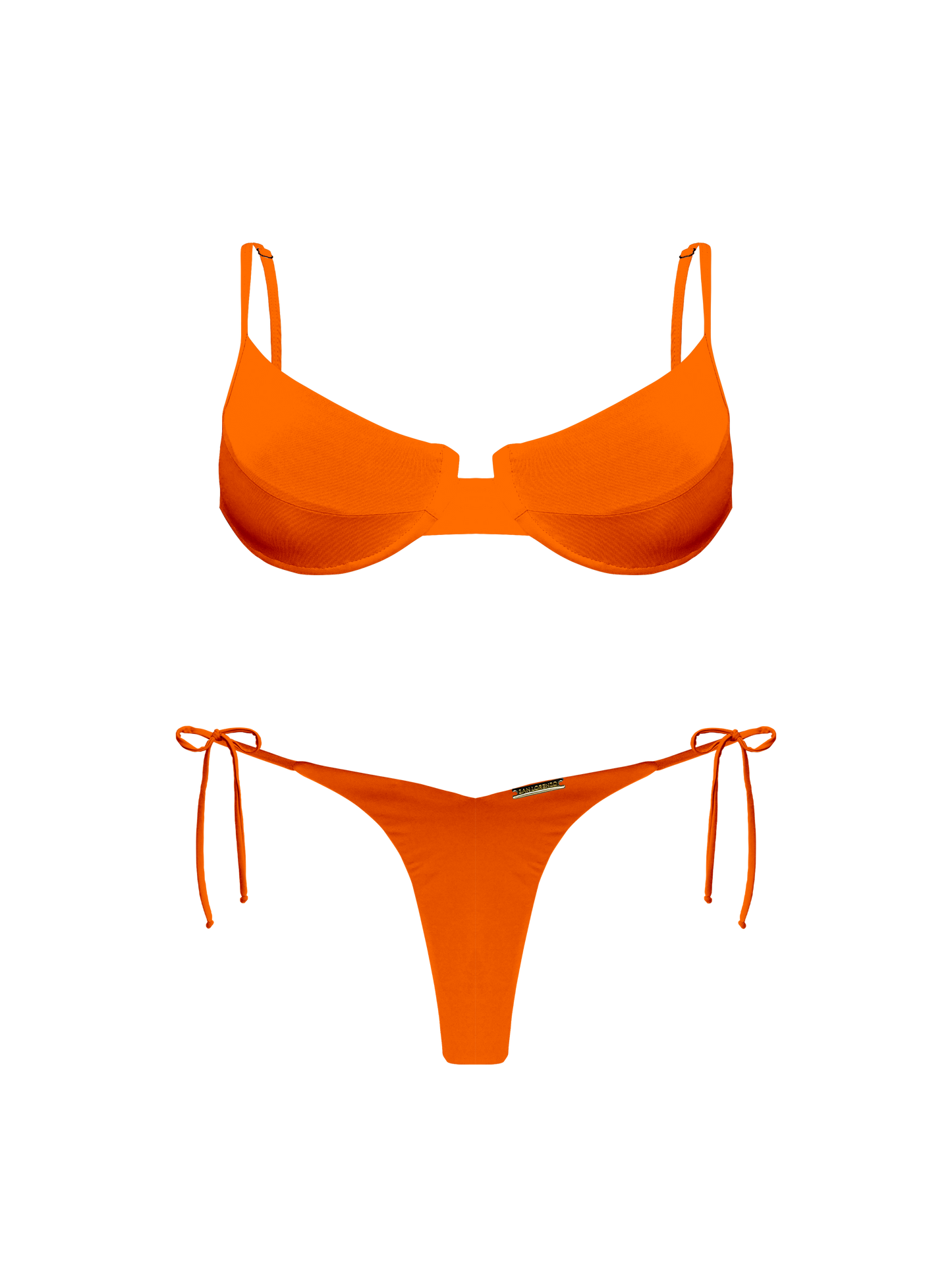 Moorea Saffron Glow High Cut Side Bikini Tie Bikini Bottom