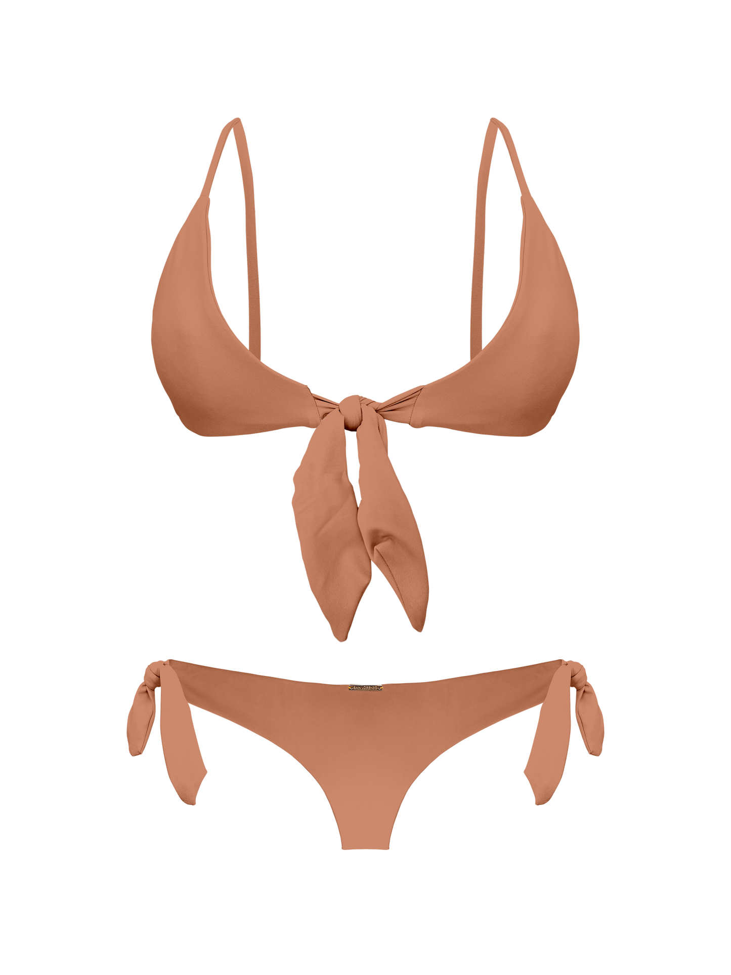 Coral Dune Sunset Side Tie Thong Bikini Bottom